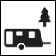 ISO 7001 Public Information Symbol PI TC 003: Caravan park or caravans